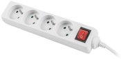 Lanberg Power strip 1.5m, white, 4 sockets, with switch, cable made of solid copper