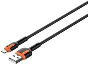 LDNIO LS531, USB - Lightning 1m Cable (Grey-Orange)