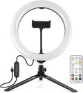 LED Ring Lamp 26cm With Tripod 8.3cm, Phone Clamp, USB