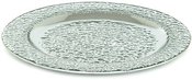 Lėkštė dekoratyvinė stiklinė sidabro spalvos d 28 cm SAVEX (6)