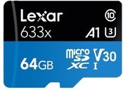 LEXAR 633X MICROSDHC/SDXC NO ADAPTER (V30) R95/W45 64GB