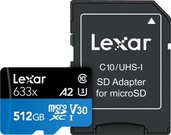 LEXAR 633X MICROSDXC UHS-I HS WITH ADAPTER 512GB
