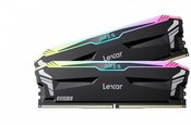 Lexar 2x16GB ARES Gaming UDIMM DDR5 6800 Memory with Black heatsink and RGB lighting Lexar