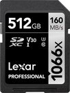 LEXAR PRO 1066X SDXC U3 (V30) UHS-II R160/W120 512GB
