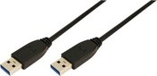 Logilink CU0038 USB cable, USB 3.0 (Type A) male, USB 3.0 (Type A) male, 1 m, Black