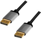 LogiLink DisplayPort cable, 4K/60 Hz,DP/M do DP/M,alu, 2m