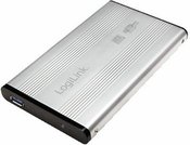 LogiLink External HardDisk enclosure 2,5 Inch S-ATA USB 3.0 Alu, Silver