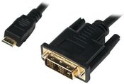 LogiLink Mini HDMI to DVI-D cable M/M, 1m, black