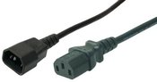 LogiLink Power cord extension male/female 1,8m black