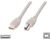 Logilink USB 2.0 connection cable USB A male, USB B male, 3 m, Black