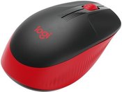 Logitech Full size Mouse M190  Wireless, Red, USB