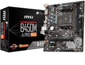 MSI B450M-A PRO MAX Processor family AMD, Processor socket AM4, DDR4 DIMM, Memory slots 2, Number of SATA connectors 4 x SATA 6Gb/s, Chipset AMD B, Micro ATX