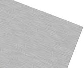 Aluminum sheet PLATINUM brushed silver classic (20) 610x305 mm, 0,5 mm