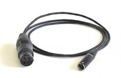 Mini XLR (M) / XLR (F) audio cable - 0,3m