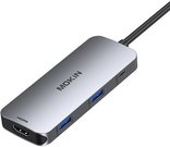 MOKiN 7 in 1 Adapter Hub USB-C to 2x USB 3.0 + 2x USB-C + SD + Micro SD + HDMI (silver)