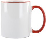 Mug with red handle (300 ml)