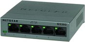 Netgear Switch GS305-300PES Unmanaged, Desktop, 1 Gbps (RJ-45) ports quantity 5, Power supply type Single