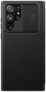 Nillkin CamShield kožené pouzdro pro Samsung Galaxy S22 Ultra (černé)