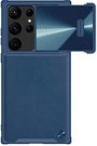 Nillkin CamShield Kožené pouzdro pro Samsung Galaxy S23 Ultra (modré)