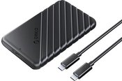 Orico 2.5' HDD / SSD Enclosure, 6 Gbps, USB-C 3.1 Gen1 (Black)