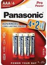 Panasonic Pro Power батарейки LR03PPG/6B (4+2шт)