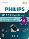 Philips 2 in 1 Black 64GB OTG USB C + USB 3.1