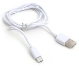 Platinet кабель USB - USB-C 1м, белыйй