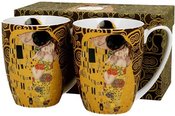 Puodeliai porcelianiniai 2 vnt. 360 ml G.Klimt Bučinys
