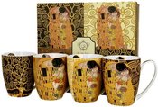 Puodeliai porcelianiniai 4 vnt. G. Klimt 350 ml 5902693933342