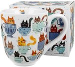 Puodelis porcelianinis 1000 ml TEACUP CATS 5902693944041