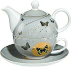 Puodelis su arbatinuku Pilki drugeliai 26-150-50-1 Goebel