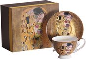 Puodelis su lėkštute porcelianinis G.Klimt Bučinys 250 ml