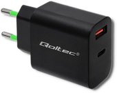 Qoltec Charger 18W 5-12V, 1.5-3A, USB C