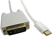 Qoltec DisplayPort Alternate mode cable | USB 3.1 c Male / DVI male | 4Kx2K | 1m