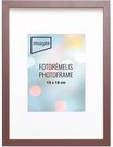 Frame 21x30 AMRI wooden | with passportout for 13x18 photo | Brown | 14mm