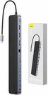 Rozbočovač 12w1 Baseus EliteJoy Gen2 series USB-C do 2xHDMI+ 3xUSB 3.0+ PD+ DP+ SD/TF+ RJ45+Type-C+ 3,5mm (tmavě šedý)