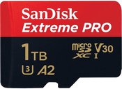 SANDISK EXTREME PRO microSDXC 1TB 200/140 MB/s UHS-I U3 memory card (SDSQXCD-1T00-GN6MA)