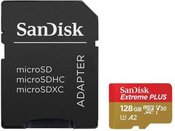 Sandisk карта памяти microSDXC 128GB Extreme Plus + адаптер