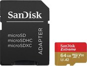 Sandisk memory card microSDXC 64GB Extreme + adapter