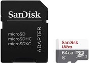 SanDisk Ultra microSDXC UHS 64GB 80MB/s+Adapt. SDSQUNS-064G-GN6TA