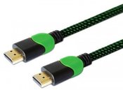 Savio Cable HDMI GCL-03 1.8m, v2.0, braid green