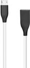 Silicone cable USB - Micro USB (white, 1m)