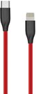 Silikoninis kabelis USB Type-C - Lightning (raudonas, 1m)