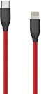 Silicone cable USB Type-C-Lightning (red, 2m)