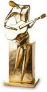 Skulptūra polirezininė aukso spl. Gitaristas 45x24x17 cm 137920