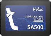 SSD|NETAC|SA500|128GB|SATA 3.0|3D NAND|Write speed 400 MBytes/sec|Read speed 500 MBytes/sec|2,5"|TBW 60 TB|MTBF 1500000 hours|NT01SA500-128-S3X