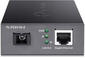 TP-LINK Gigabit Single-Mode WDM Media Converter TL-FC311A-2 Gigabit SC Fiber Port, 10/100/1000 Mbps RJ45 Port (Auto MDI/MDIX)