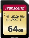TRANSCEND 64GB UHS-I U3 GOLD SD CARD, MLC