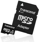 Transcend MicroSD 2GB + adapteris