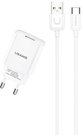 USAMS Charger 1xUSB USB-C cable 2,1A T21
